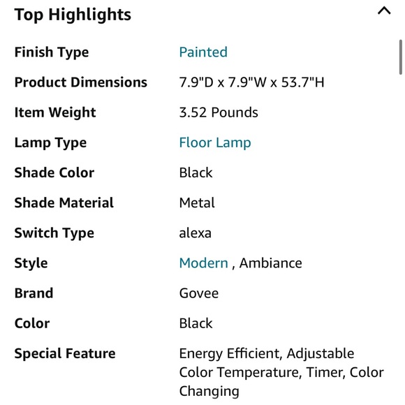 Govee floor lamp NWT - Picture 2 of 6